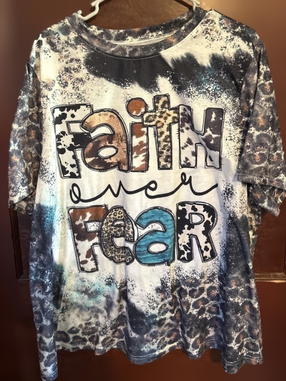 Faith Over Fear Graphic Tee - Multi Color